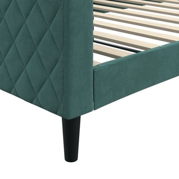 vidaXL daybed 100x200 cm velour mørkegrøn