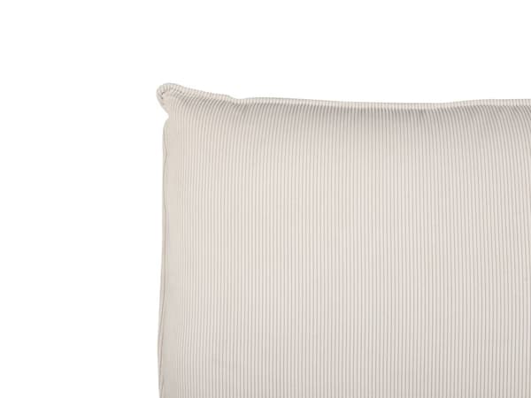 Vandseng lys beige 160 x 200 cm standard fløjlspolstring polstret hovedgærde moderne