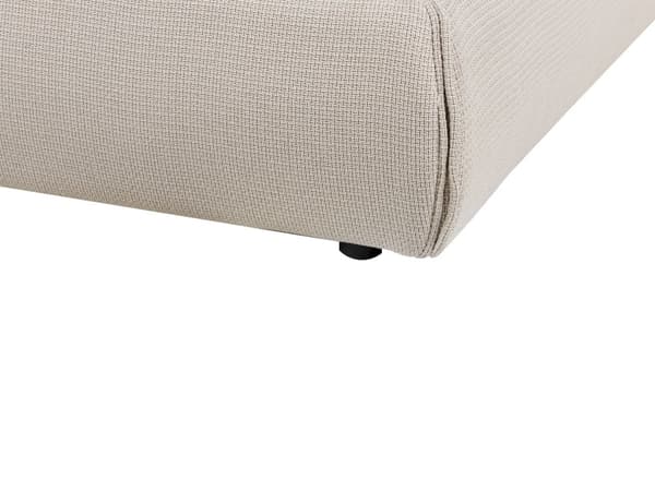 Vattensäng Beige Polyestertyg Klädsel 180 x 200 cm med Madrass med Tjock Vadderad Huvudgavel Fotgavel Klassisk Stil Sovrum