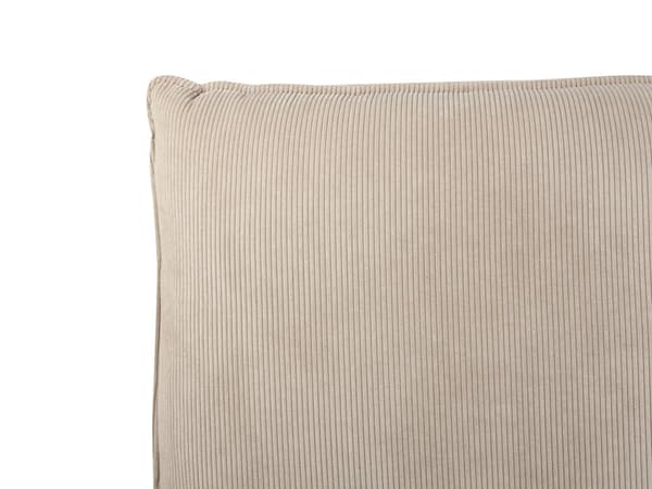 Vattensäng Taupe Manchesterklädsel 160 x 200 cm med madrass med tjock vadderad huvudgavel Fotbräda Modern stil Sovrum