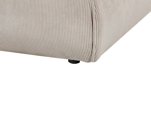 Vattensäng Taupe Manchesterklädsel 160 x 200 cm med madrass med tjock vadderad huvudgavel Fotbräda Modern stil Sovrum