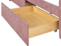 Miniatyrbilde 9 av 11: Daybed Rosa Stofftrekk med 2 skuffer spileramme 90 x 200 cm moderne enkeltseng gjesterom barneværelse ungdomsrom utstyr