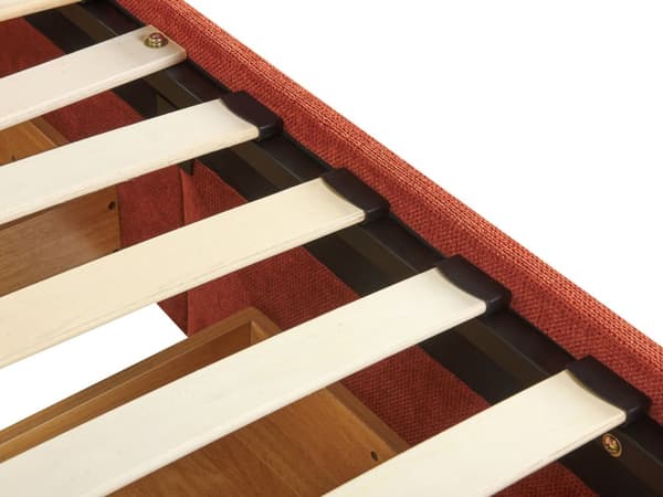Daybed Rød Stofftrekk med 2 skuffer Spileramme 90 x 200 cm Moderne Enkeltseng Gjesterom Barnerom Ungdomsrom Utstyr
