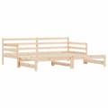 Miniatyrbilde 3 av 10: vidaXL Uttrekkbar dagseng 90x200 cm heltre furu