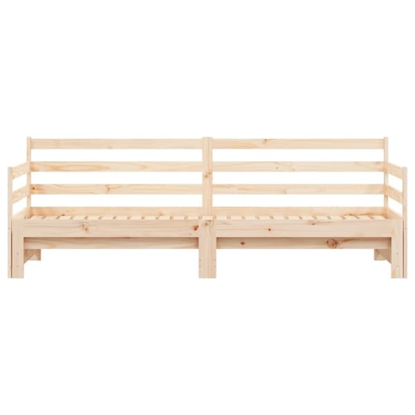 vidaXL Uttrekkbar dagseng 90x200 cm heltre furu