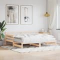 Miniatyrbilde 2 av 10: vidaXL Uttrekkbar dagseng 90x200 cm heltre furu
