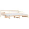 Miniatyrbilde 1 av 10: vidaXL Uttrekkbar dagseng 90x200 cm heltre furu