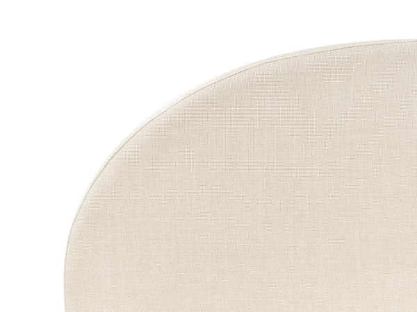 Dobbeltseng med sengebunn Beige stoff Polstret 160 x 200 cm Spileramme Oppfellbar høy sengegavl Klassisk Retro Minimalistisk soverom