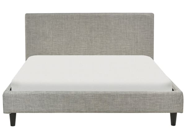 Dobbeltseng Lysegrå Stoff 140 x 200 cm Lamellramme Moderne design Soverom