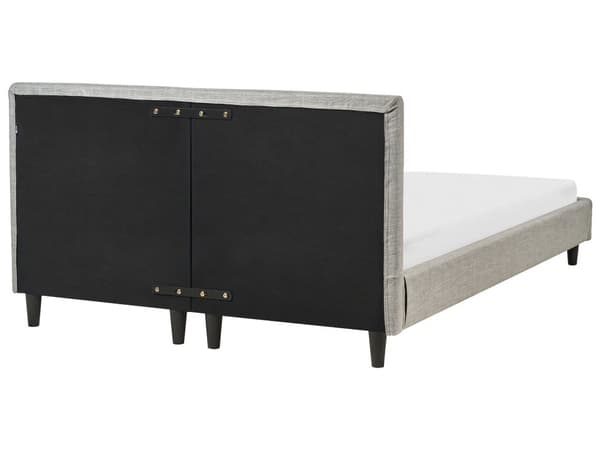 Dobbeltseng Lysegrå Stoff 140 x 200 cm Lamellramme Moderne design Soverom