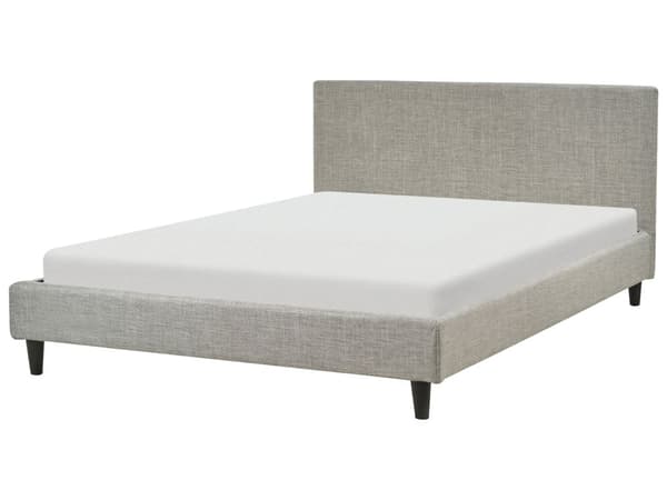 Dobbeltseng Lysegrå Stoff 140 x 200 cm Lamellramme Moderne design Soverom
