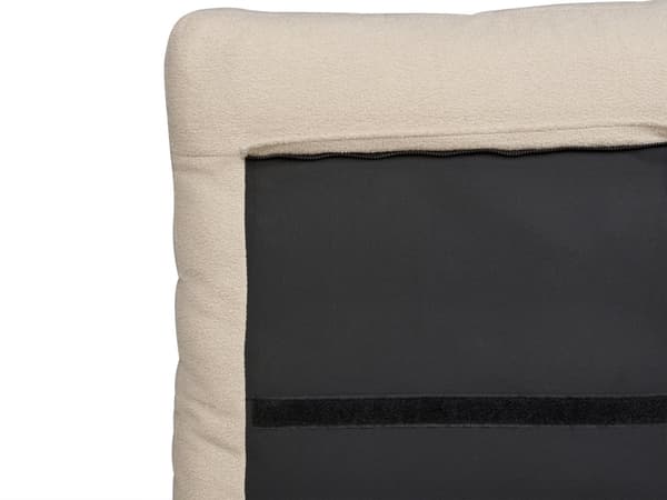 Dubbelsäng 160 x 200 cm Beige Boucle Lamellbas Sängram Modern