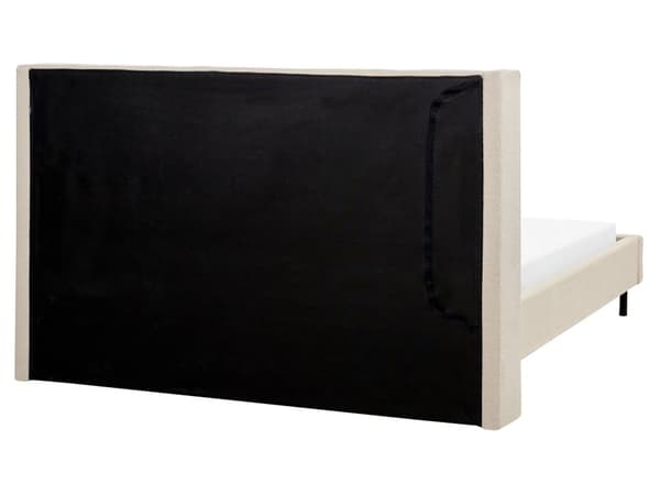 Dubbelsäng 160 x 200 cm Sängram Beige Boucle Lamellbas