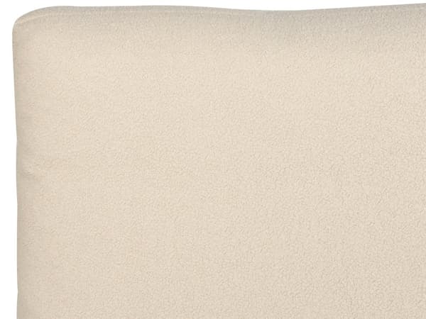 Seng Beige Boucle 140 x 200 cm Moderne Trekvart Seng Polstret Halvandenmandsseng Lav Sengeramme Minimalistisk Design