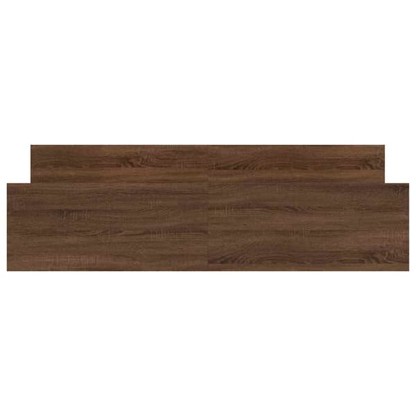 vidaXL Sengeramme med hode- og fotgavl brun eik 180x200 cm