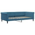 Miniatyrbillede 5 af 11: vidaXL daybed med udtræk og skuffer 100x200 cm velour blå