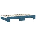 Miniatyrbillede 7 af 11: vidaXL daybed med udtræk og skuffer 100x200 cm velour blå