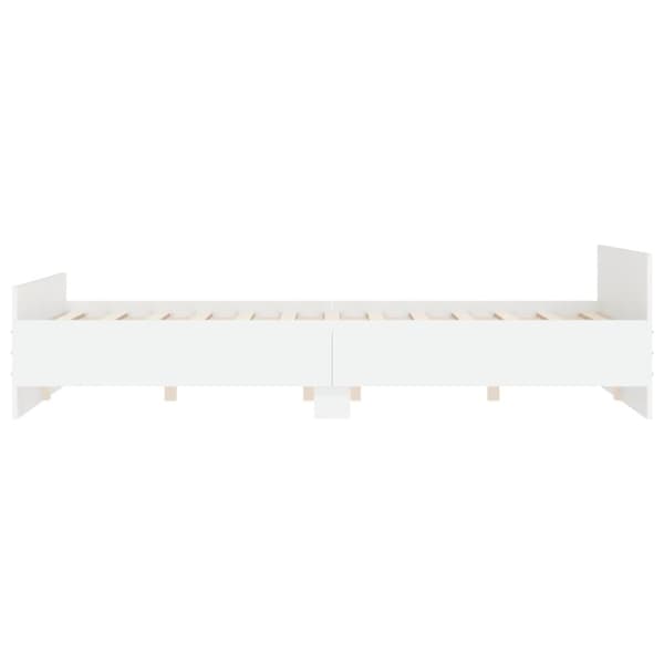 vidaXL Sengeramme med hode- og fotgavl hvit 120x190 cm