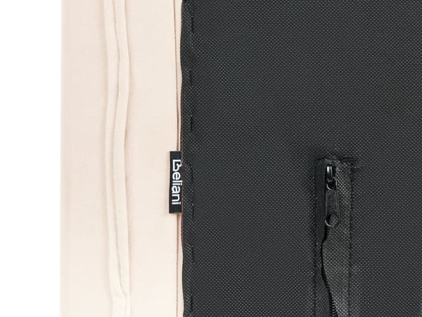 Seng med Opbevaring Off White Velour 160 x 200 cm Moderne Dobbeltseng Polstret To Mands Seng Lav Sengeramme Minimalistisk Design