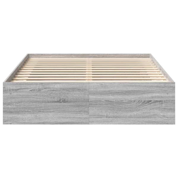 vidaXL Sengeramme betonggrå 75x190 cm konstruert tre