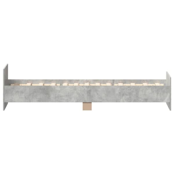 vidaXL Sengeramme betonggrå 75x190 cm konstruert tre
