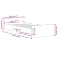 Miniatyrbilde 11 av 11: vidaXL Sengeramme betonggrå 75x190 cm konstruert tre