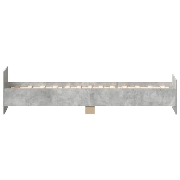 vidaXL Sengeramme betonggrå 90x190 cm konstruert tre