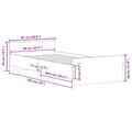 Miniatyrbilde 11 av 11: vidaXL Sengeramme betonggrå 90x190 cm konstruert tre