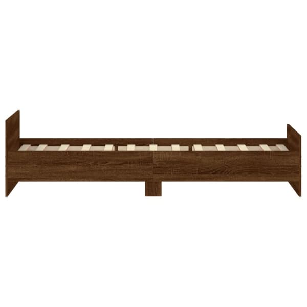vidaXL Sengeramme uten madrass brun eik 90x200 cm konstruert tre