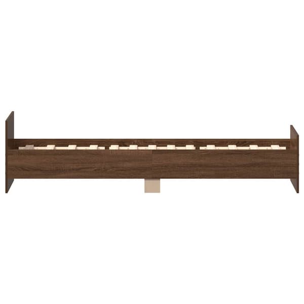 vidaXL Sengeramme uten madrass brun eik 90x200 cm konstruert tre