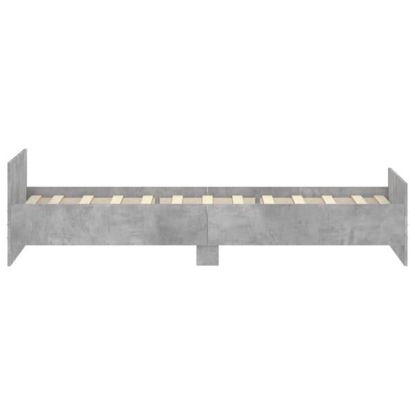 vidaXL Sengeramme betonggrå 90x200 cm konstruert tre
