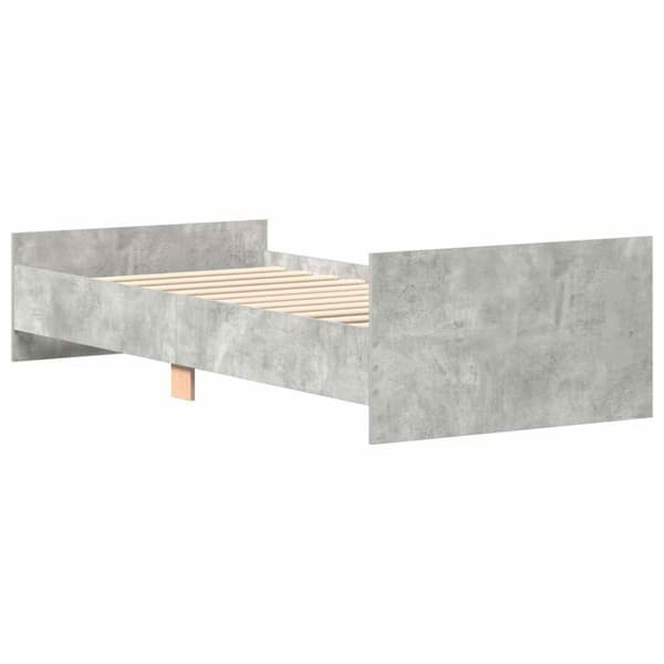 vidaXL Sengeramme betonggrå 90x200 cm konstruert tre