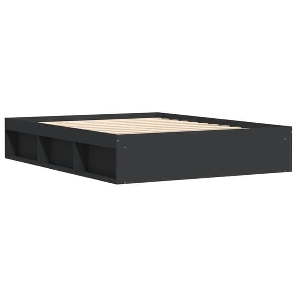 vidaXL sengeramme 140x190 cm sort