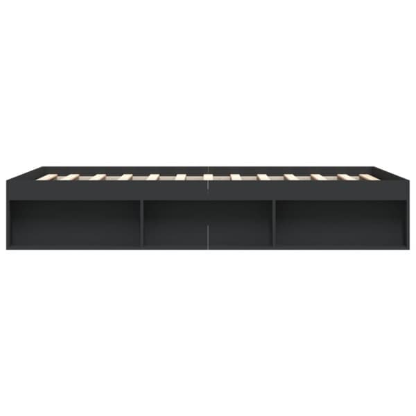 vidaXL sengeramme 140x190 cm sort