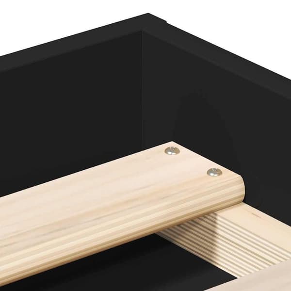 vidaXL sengeramme 140x190 cm sort