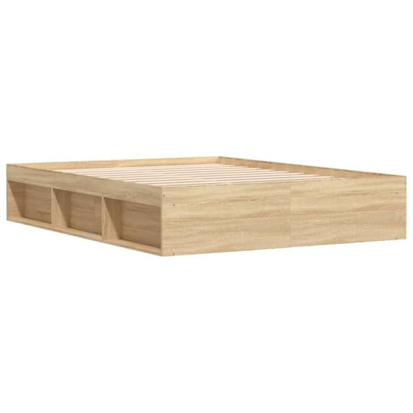 vidaXL sengeramme 160x200 cm sonoma-eg