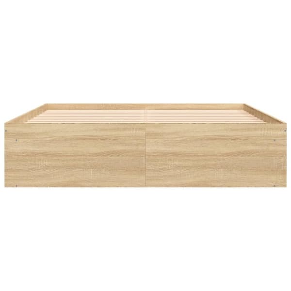 vidaXL sengeramme 160x200 cm sonoma-eg