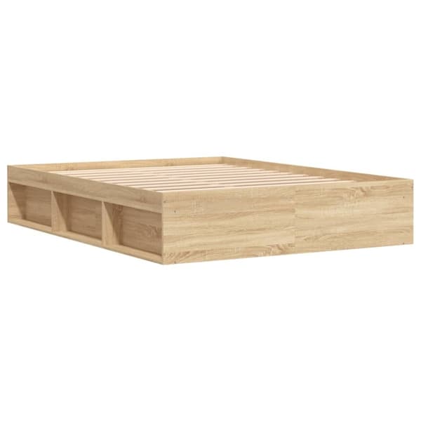 vidaXL sengeramme 160x200 cm sonoma-eg