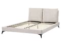 Miniatyrbilde 6 av 11: Dobbeltseng Lys beige Kordfløyel 160 x 200 cm Sengegavl med puter Lamellbunn Moderne design Soverom