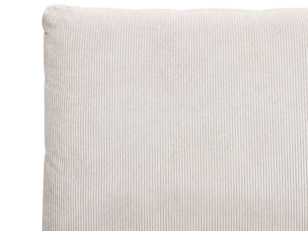 Dobbeltseng Taupe Kordfløyel 180 x 200 cm Sengegavl med puter Lamellbunn Moderne design Soverom