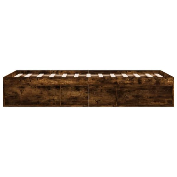vidaXL sengeramme 180x200 cm røget egetræsfarve
