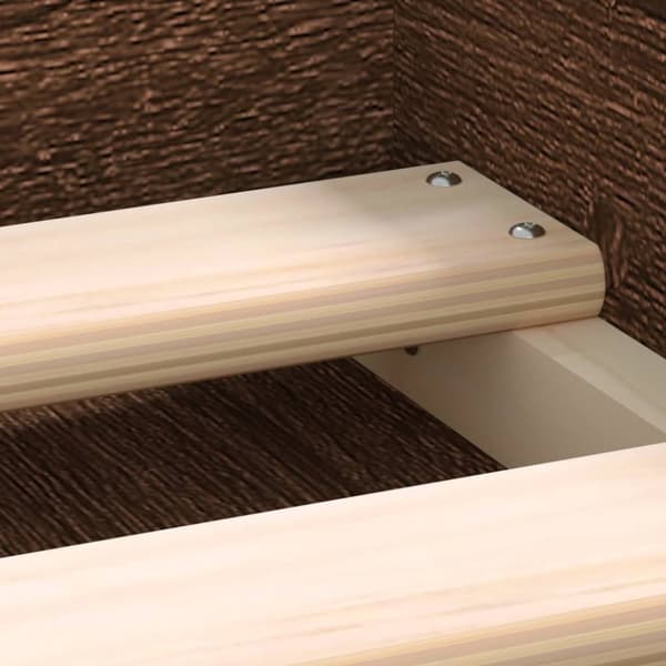 vidaXL Sengeramme brun eik 180x200 cm