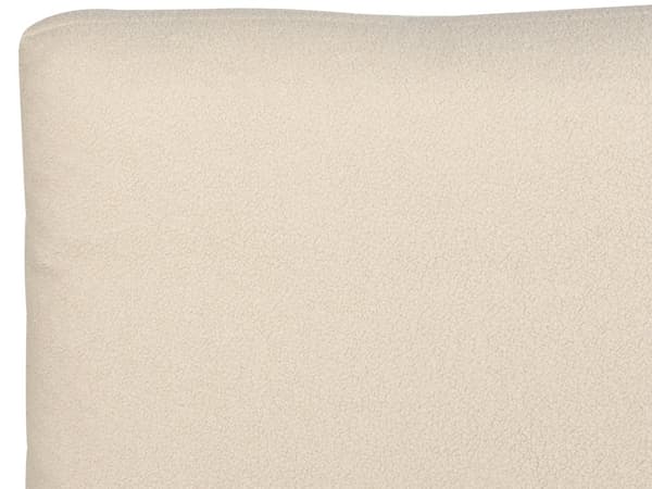 Seng Beige Boucle 160 x 200 cm Moderne Polstret Hodegjerde Polstret Moderne Design Spaltegulv