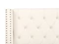 Miniatyrbilde 8 av 11: Dobbeltseng Off-White Fløyel 160 x 200 cm Polstret, Tuftet Trim Glam Design