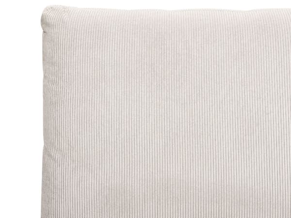 Seng Beige Fløjl 160 x 200 cm Moderne Dobbeltseng Stof To Mands Seng Lav Sengeramme Minimalistisk Design
