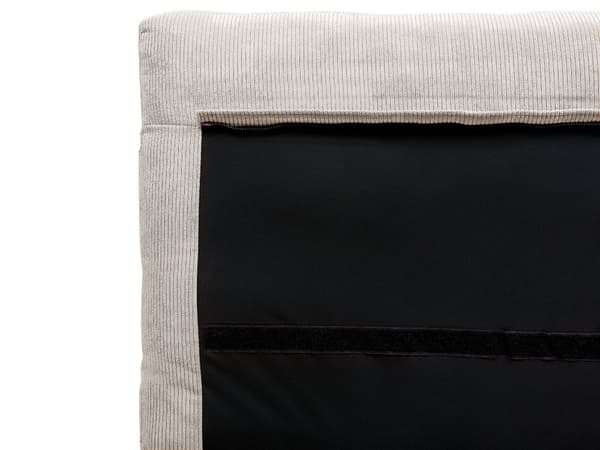 Seng Taupe Fløjl 180 x 200 cm Moderne Dobbeltseng Stof To Mands Seng Lav Sengeramme Minimalistisk Design