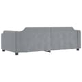 Miniatyrbillede 6 af 11: vidaXL daybed med udtræk og skuffer 90x190 cm stof lysegrå