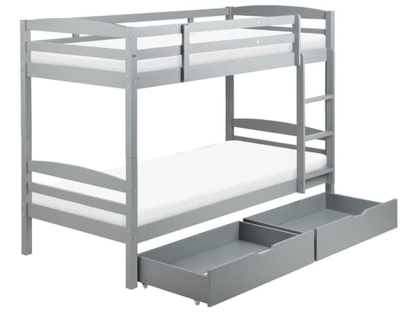 Køyeseng med sengebunn Mørkebrun furu 2 spilerammer 90 x 200 cm stige Moderne køyeseng for 2 personer Soveromsmøbler
