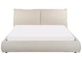Miniatyrbilde 4 av 11: Dobbeltseng Stoff Beige 160 x 200 cm Moderne dobbeltseng Stoff To-mannsseng Lav sengeramme Minimalistisk design