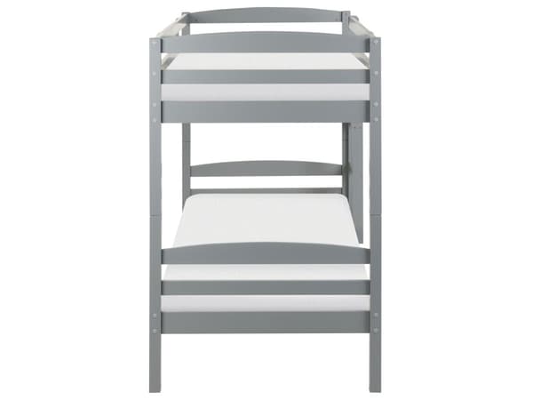 Køyeseng Grå furu 2 spilerammer 90 x 200 cm stige Moderne køyeseng for 2 personer Soverom innredning